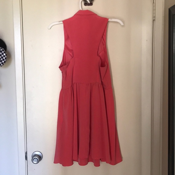 Coral collared Skater Dress - Picture 2 of 2